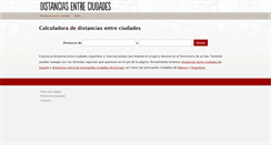 Desktop Screenshot of distanciasentreciudades.com