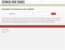 Tablet Screenshot of distanciasentreciudades.com